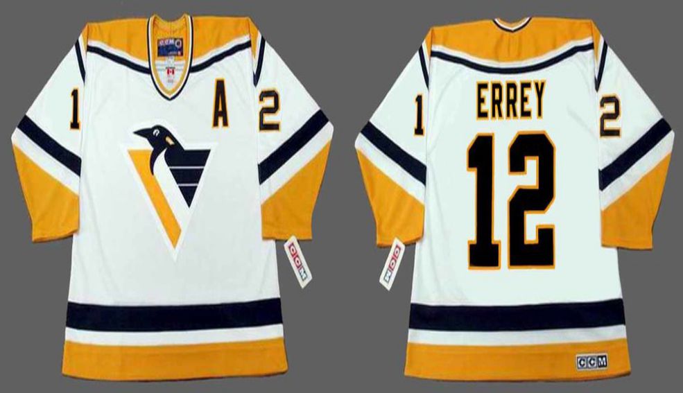 2019 Men Pittsburgh Penguins #12 Errey White CCM NHL jerseys